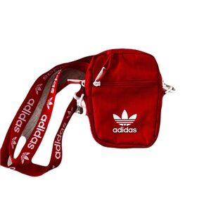 Unisex Adidas Red Belt Bag Athleisure Crossbody Fannypack